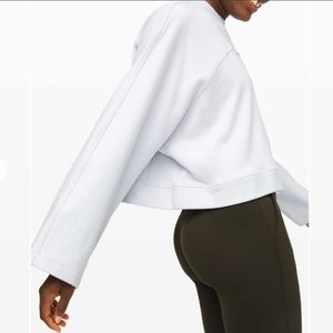 Lululemon Cropped White Sweatshirt